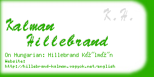 kalman hillebrand business card